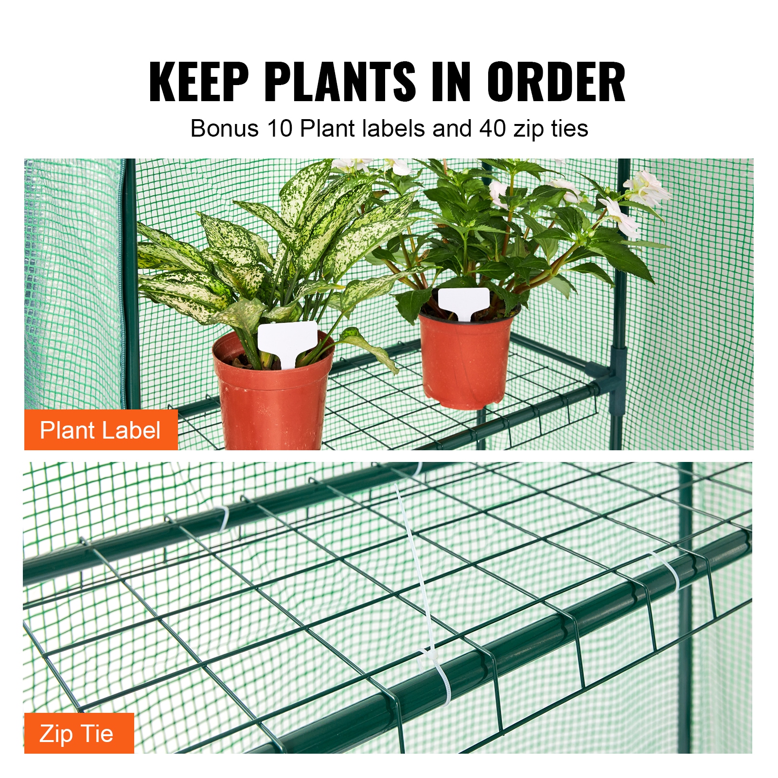 Walk-in Green House, 4.6 X 2.4 X 6.7 Ft, Greenhouse With Shelves, High Strength PE Cover With Doors, Windows And Steel Frame, Set Up In Minutes, For Planting And Storage_maomaolike.com